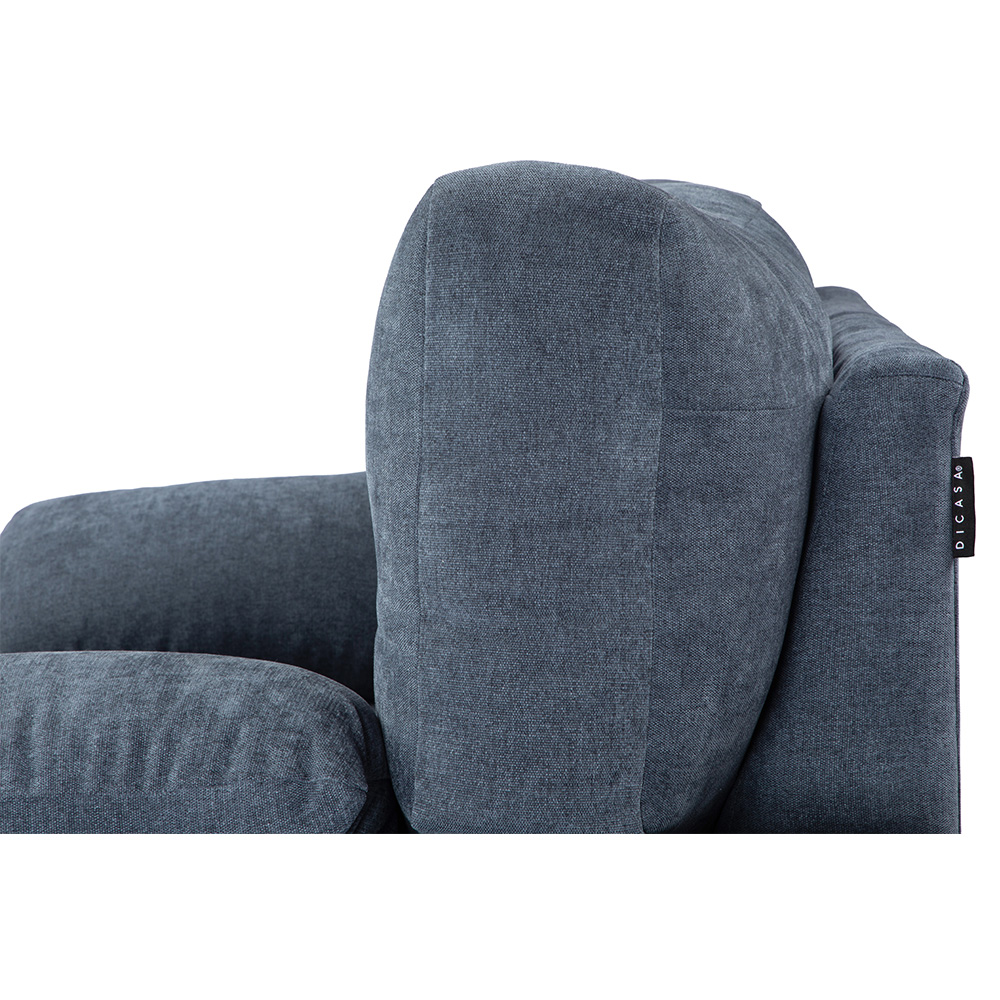 Foto 7 pulgar | Sala Dicasa Monza Color Azul 3 Piezas ( Sillón, Love Seat Y Sofá)