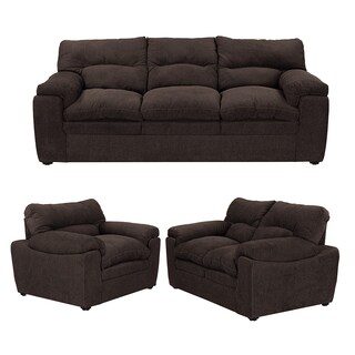 Foto 1 | Sala Trinity Cosmo Color Chocolate 3 Piezas ( Sillón, Love Seat Y Sofá)