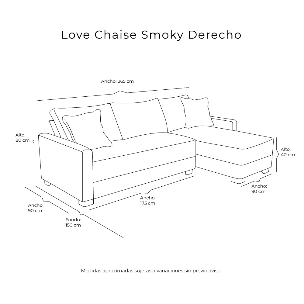 Foto 8 | Love Chaise Dicasa Smoky Color Café Derecho