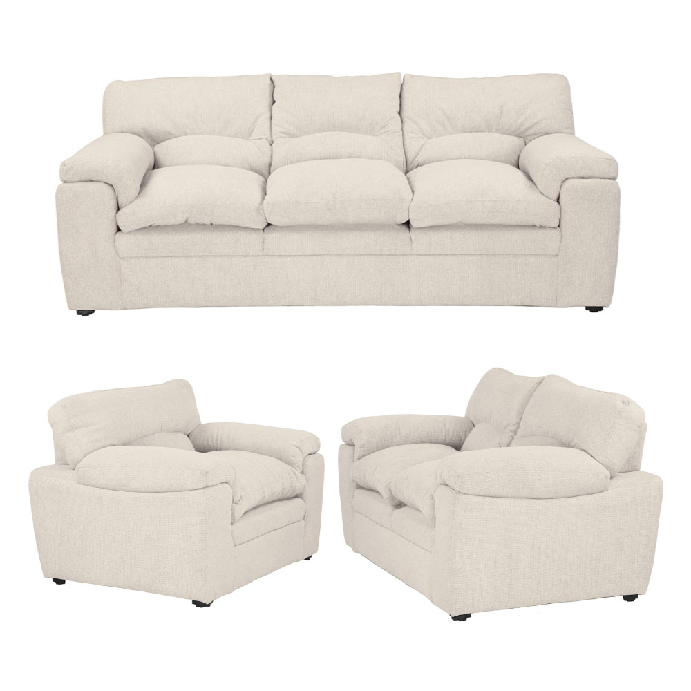 Foto 2 pulgar | Sala 3 Piezas Trinity Cosmo Color Crema ( Sofá. Love Seat Y Sillón )