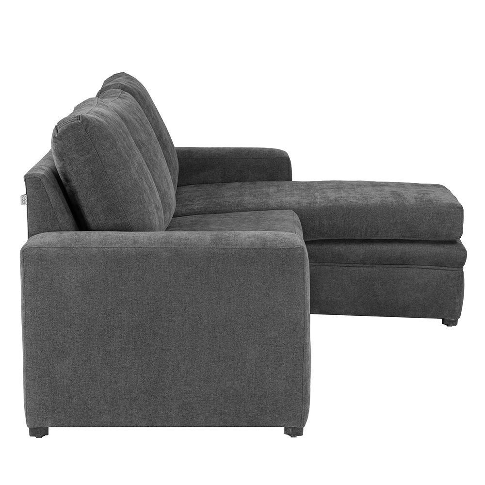 Foto 4 pulgar | Sofá Chaise Trinity Canvas Color Gris Oscuro