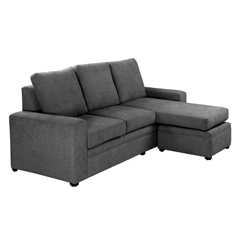 Foto 3 pulgar | Sofá Chaise Trinity Canvas Color Gris Oscuro