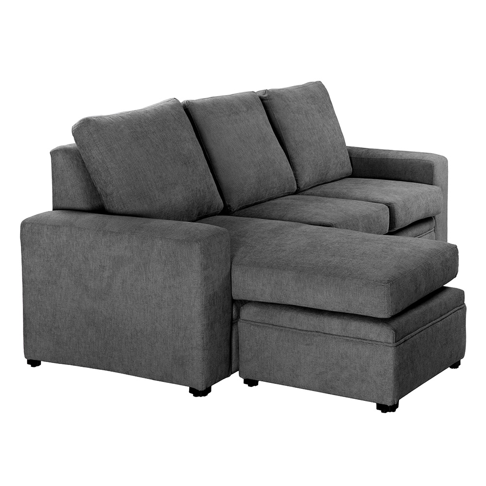 Foto 4 pulgar | Sofá Chaise Trinity Canvas Color Gris Oscuro