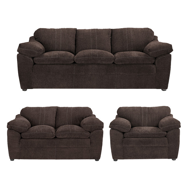 Aston Sala 3-2-1 Sala 3 Piezas (sofa, Love Y Sillon) Centaurus Chocolate
