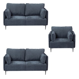 Foto 1 | Klint Sala 2-2-1 Sala 3 Piezas (love, Love Y Sillon) Duke Midnight Azul
