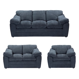 Foto 1 | Aston Sala 3-2-1 Sala 3 Piezas (sofa, Love Y Sillon) Duke Midnight Azul