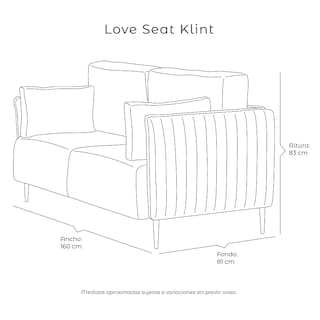 Foto 8 | Klint Love Seat Love Seat 2 Plazas Duke Mocca Chocolate