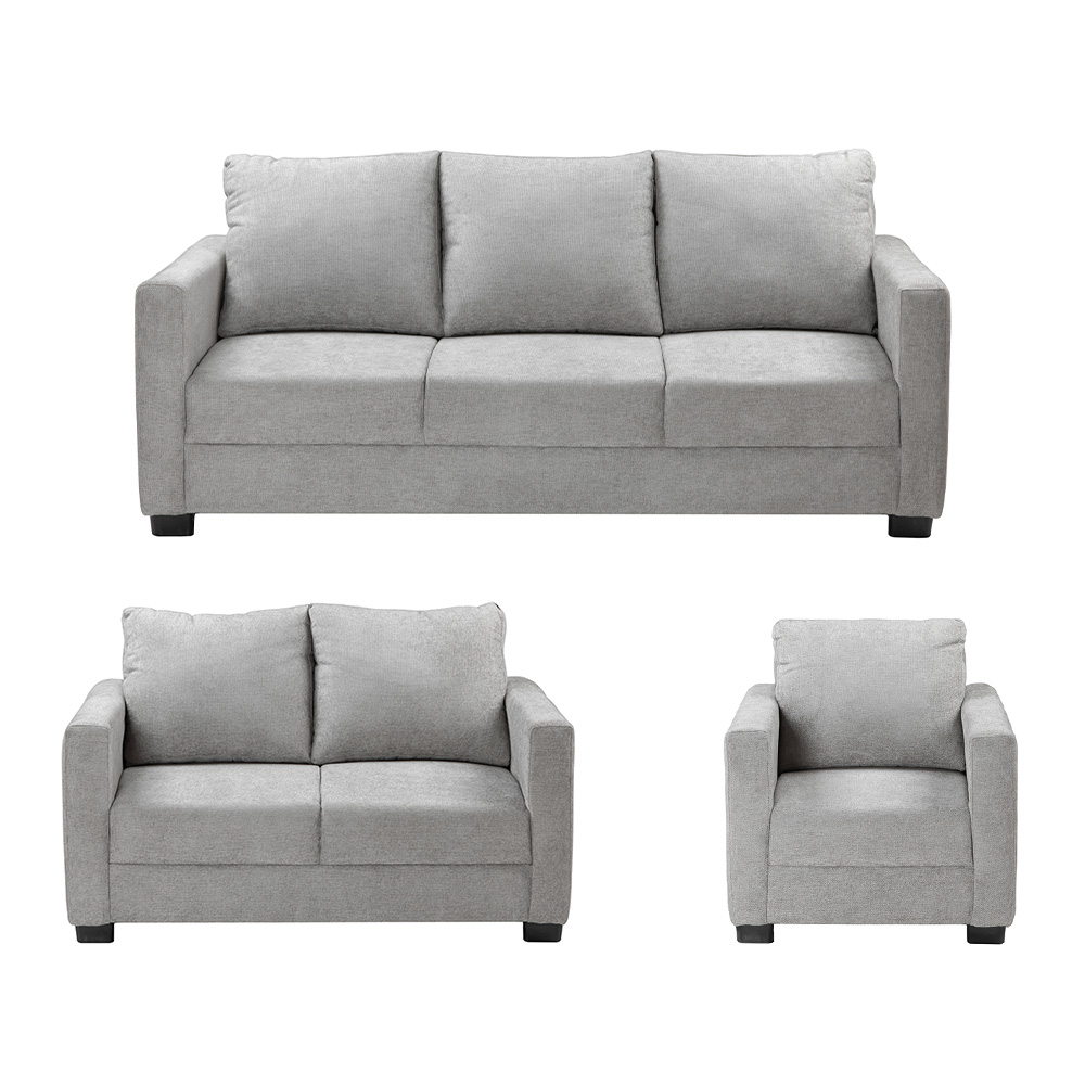 Foto 1 | Gales Sala 3-2-1 Sala 3 Piezas (sofa, Love Y Sillon) Manhattan Nickel Gris