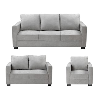 Foto 1 | Gales Sala 3-2-1 Sala 3 Piezas (sofa, Love Y Sillon) Manhattan Nickel Gris
