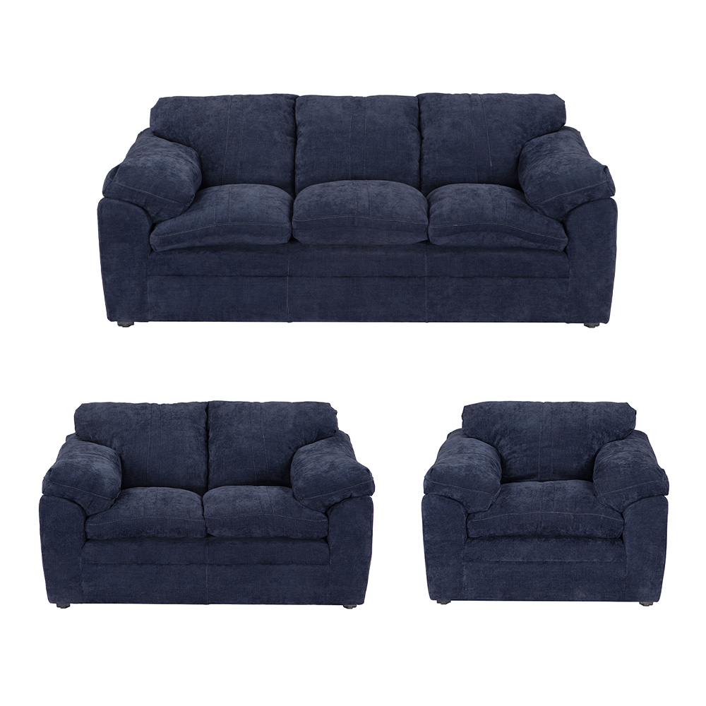 Foto 1 | Aston Sala 3-2-1 Sala 3 Piezas (sofa, Love Y Sillon) Soho Marine Azul