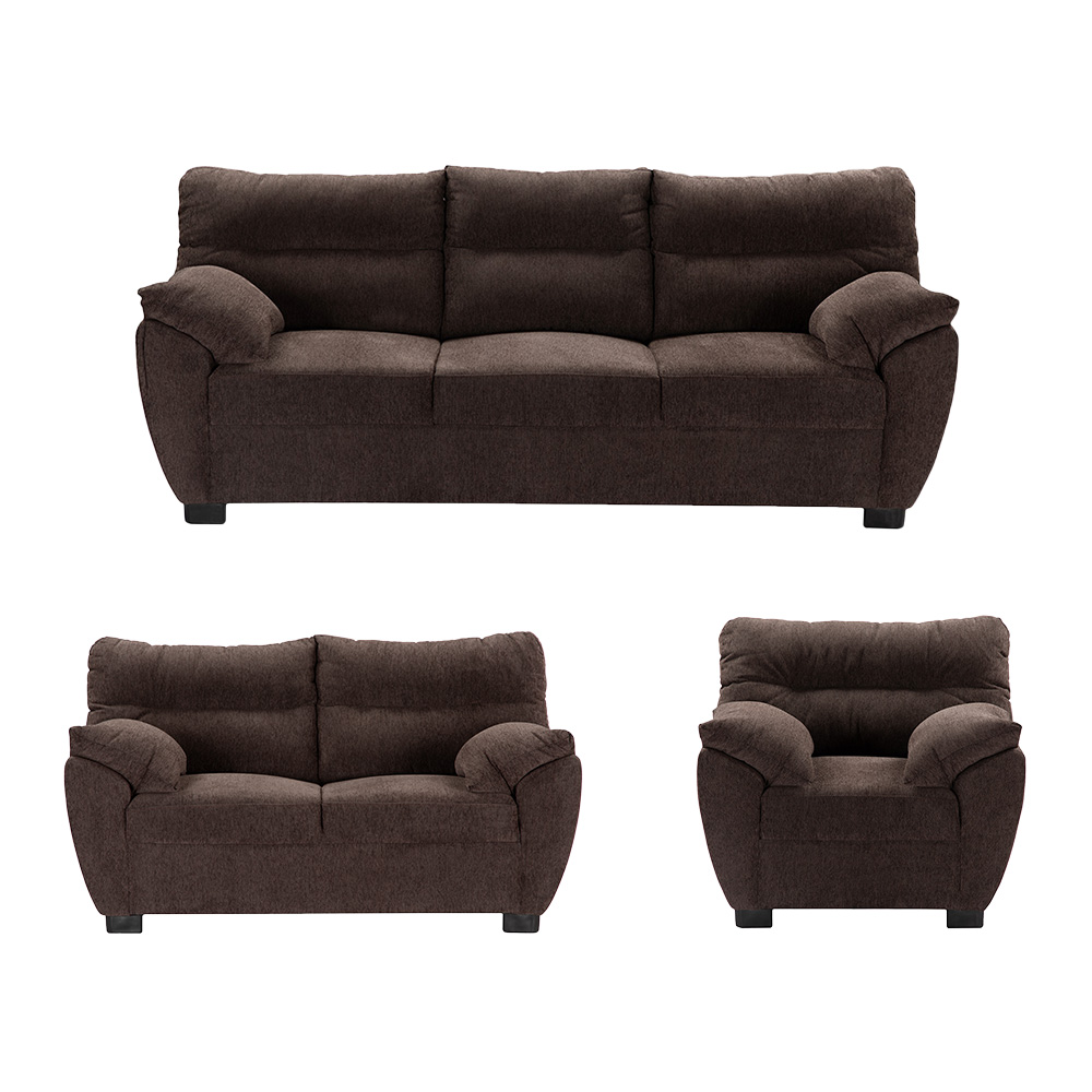 Monza Sala 3 Piezas (sofa, Love Y Sillon) Centaurus Espresso Chocolate Sala 3-2-1
