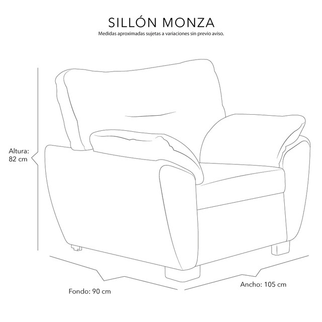 Foto 8 pulgar | Monza Sillon Sillon 1 Plaza Duke Dark Grey Gris Oscuro