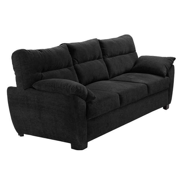 Foto 3 pulgar | Monza Sofa Sofa 3 Plazas Centaurus Black Negro