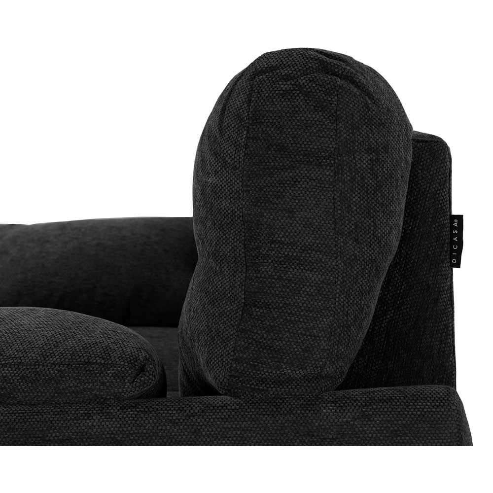 Foto 7 pulgar | Monza Sofa Sofa 3 Plazas Centaurus Black Negro
