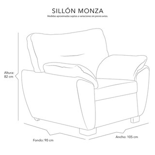 Foto 5 | Monza Sala 3-2-1 Sala 3 Piezas (sofa, Love Y Sillon) Kelsi Dolphin Gris