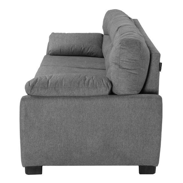 Foto 3 pulgar | Monza Sofa 3 Plazas Fulham Storm Gris