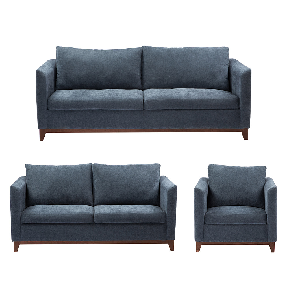 Oslo Sala 3-2-1 Sala 3 Piezas (sofa, Love Y Sillon) Duke Midnight Azul