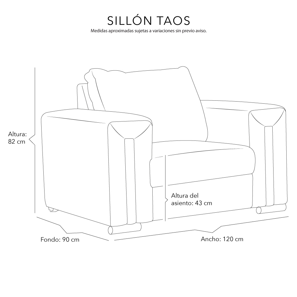 Foto 8 | Sillón Taos 1 Plaza Centaurus Oxford Gris Carbón