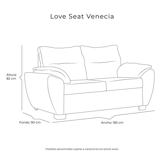 Foto 9 pulgar | Venecia Love Seat 2 Plazas Carnaby Oil Gris Carbon