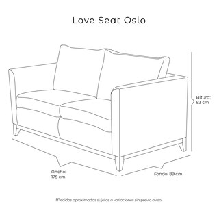 Foto 8 | Oslo Love Seat 2 Plazas Soho Vanilla Crema
