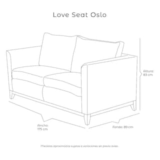 Foto 8 | Oslo Love Seat 2 Plazas Duke Midnight Azul