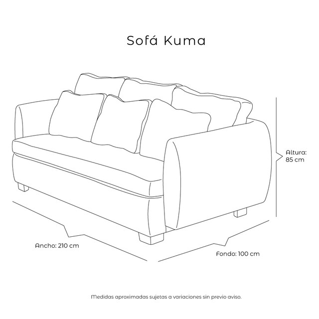 Foto 9 pulgar | Kuma Sofa 3 Plazas Bond Ash Plata