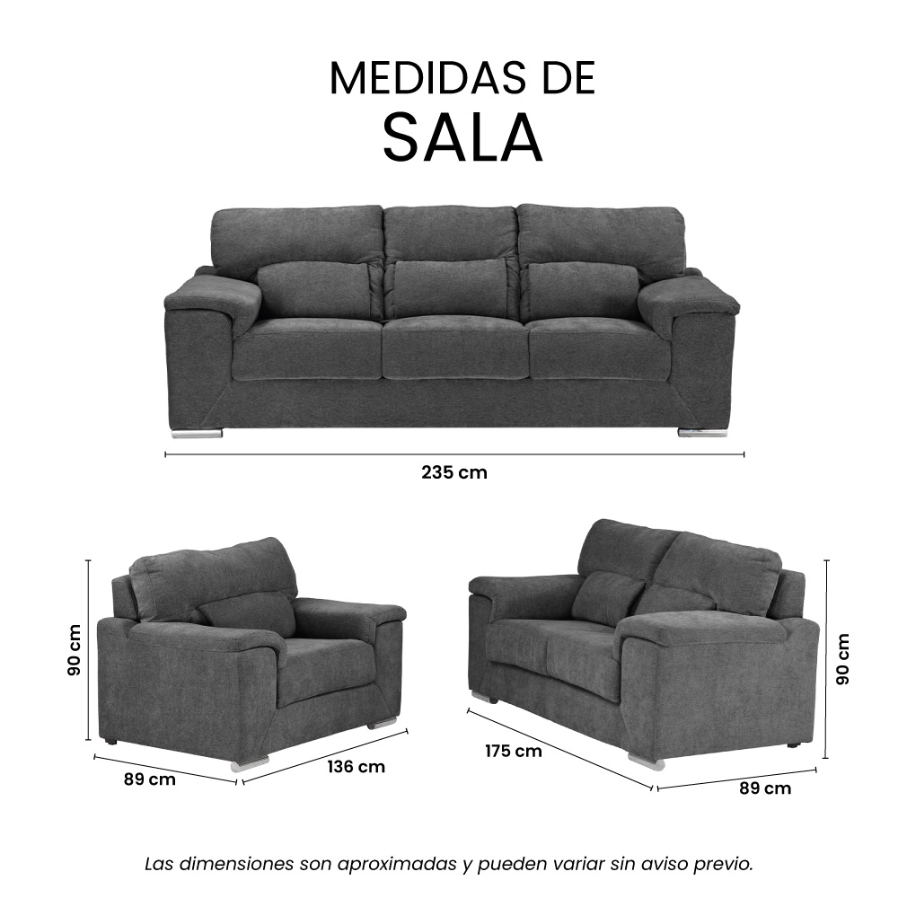 Foto 8 pulgar | Sala Trinity Kaizen Color Gris Oscuro