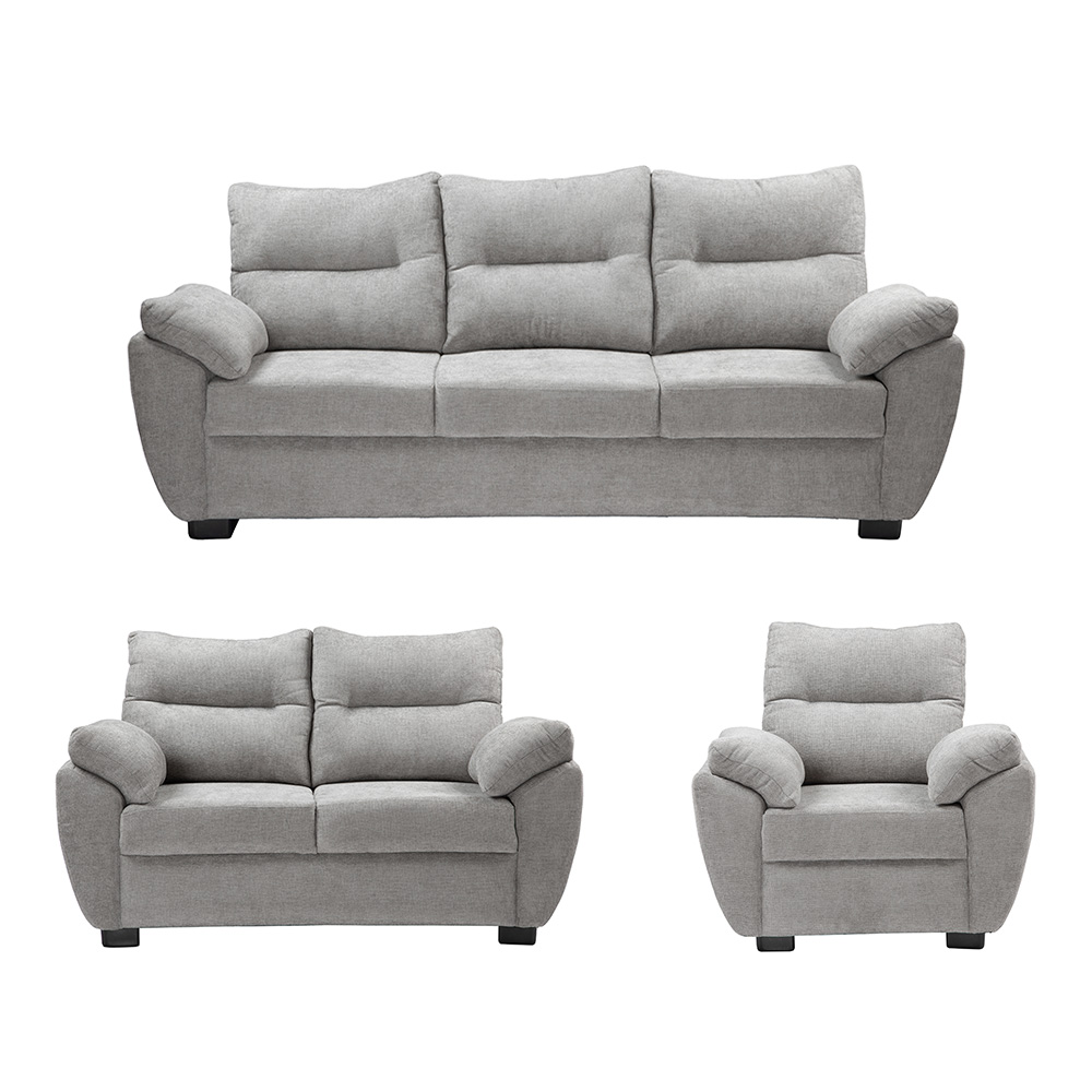 Sala Venecia Manhattan Gris 3 Piezas