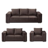 Taos Sala 3-2-1 Sala 3 Piezas (sofa, Love Y Sillon) Chelsea Chocolate
