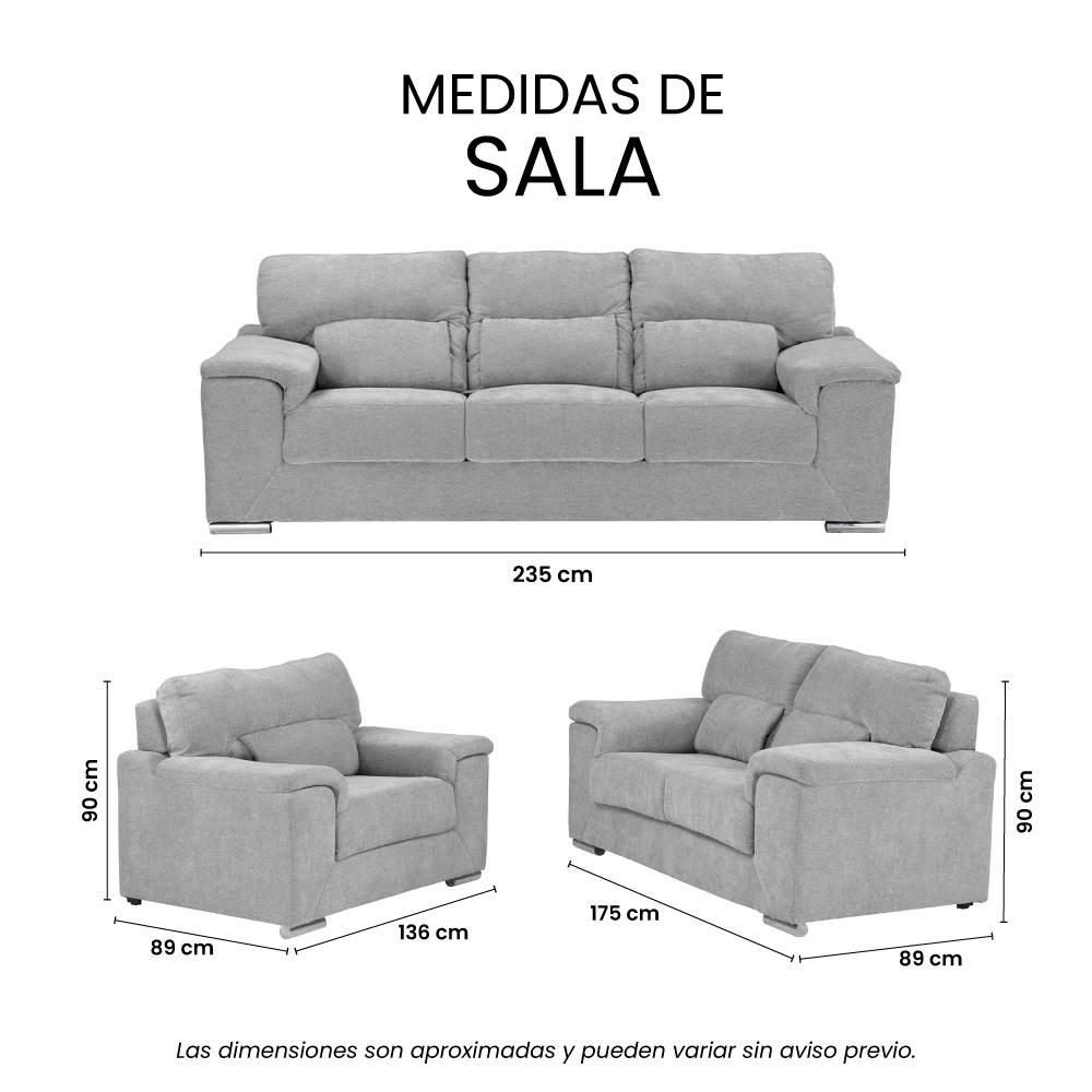 Foto 8 pulgar | Sala Trinity Kaizen Color Gris Plata