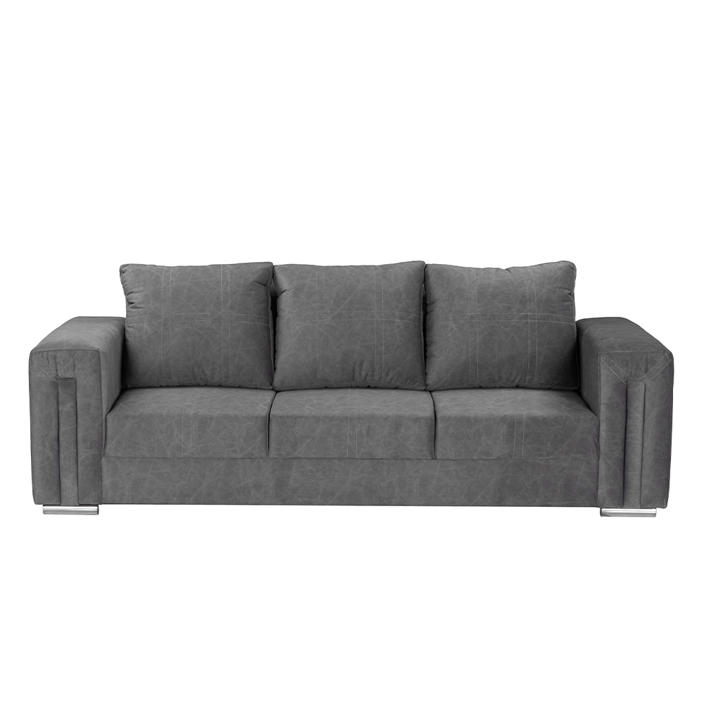 Foto 2 pulgar | Taos Sofa 3 Plazas Chelsea Storm Gris Oscuro