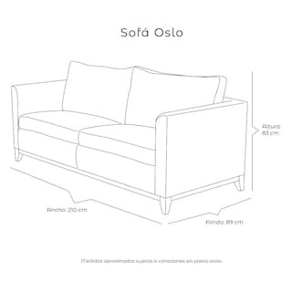 Foto 8 | Sala Dicasa Oslo Color Beige 3 Piezas Sofá, Love y Sillón