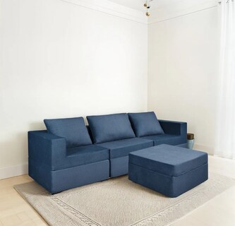 Foto 1 | Sala California Smooth Modular 4 Piezas Sin Patas Navy