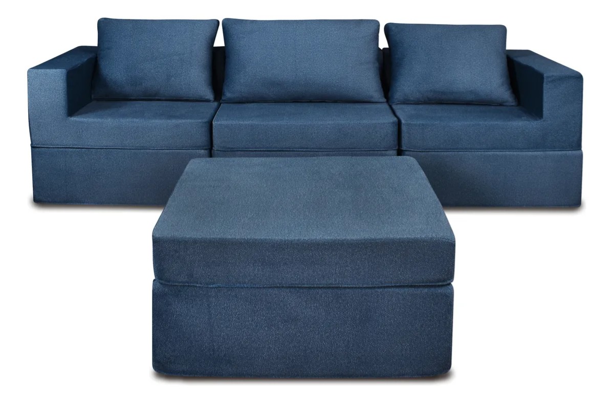 Foto 3 pulgar | Sala California Smooth Modular 4 Piezas Sin Patas Navy