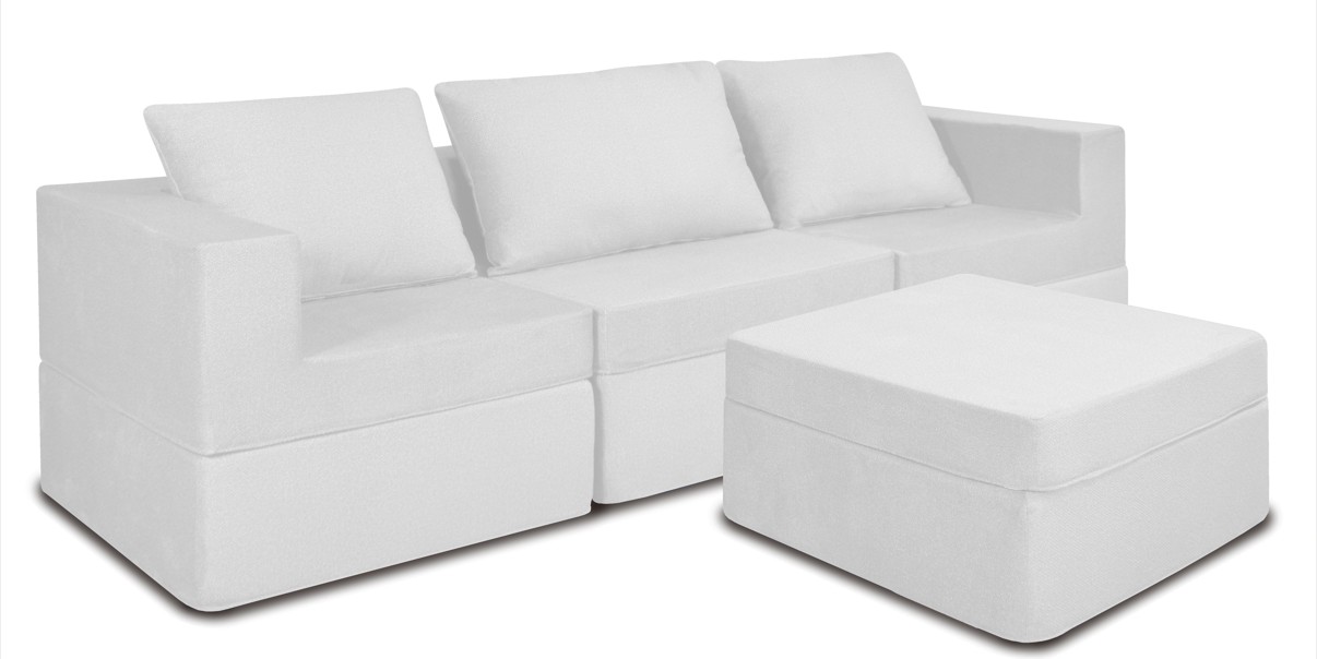 Foto 1 | Sala California Smooth Modular 4 Piezas Sin Patas White