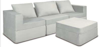 Foto 1 | Sala California Smooth Modular 4 Piezas Sin Patas Silver