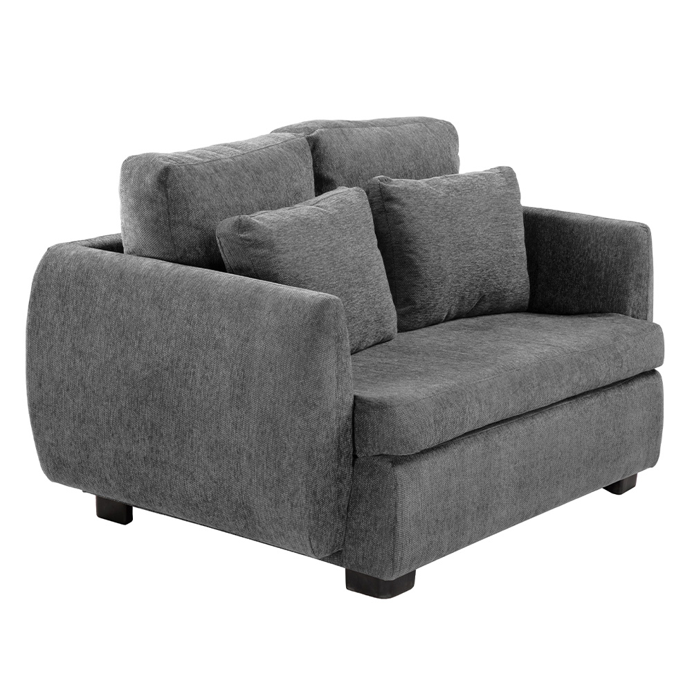Foto 3 pulgar | Kuma Love Seat 2 Plazas Centaurus Oxford Gris Carbon