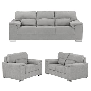 Foto 1 | Sala Trinity Kaizen Color Gris 3 Piezas ( Sillón, Love Seat Y Sofá)