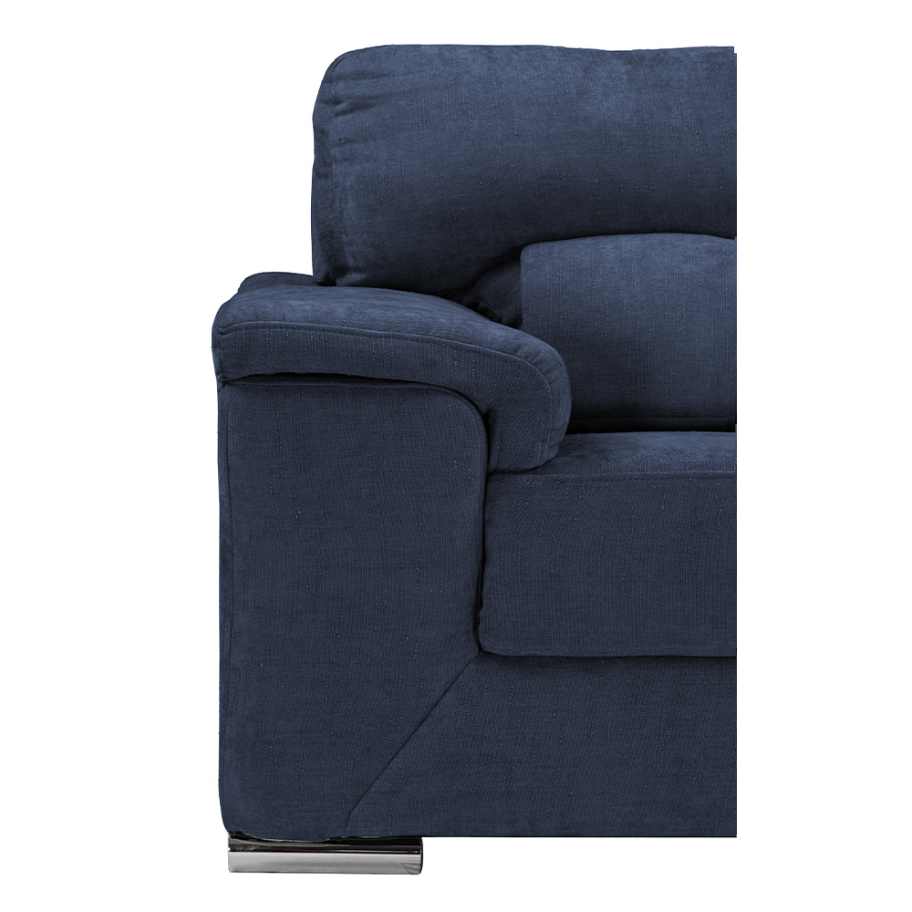 Foto 3 pulgar | Sala Trinity Kaizen Color Azul 3 Piezas (sillón, Love Seat Y Sofá)
