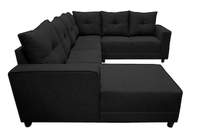 Foto 4 | Sala Esquinera En U El Bazar Store Hera Negro 160x275x215 Cm 4 Salas En 1 Tela Lino Nacional Modular