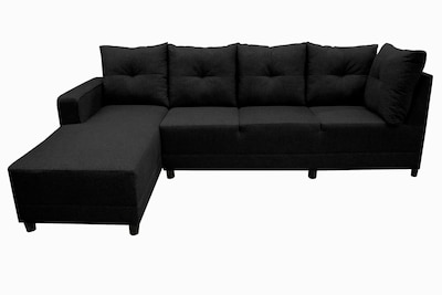 Foto 6 | Sala Esquinera En U El Bazar Store Hera Negro 160x275x215 Cm 4 Salas En 1 Tela Lino Nacional Modular