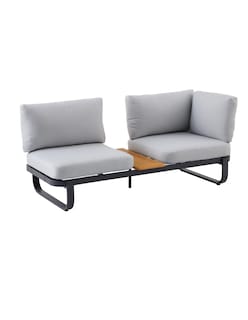 Foto 6 | Naterial Set De Sala Muebles De Jardín: Sofá Esquinero + 1 Mesa Con Cojines, Estructura De Aluminio Para Exter