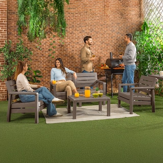 Foto 1 | Juego Set Sala 4 Puestos Mesa Sillones Sofá Plástico Ideal Interior O Exterior Rimax
