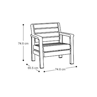 Foto 6 | Juego Set Sala 4 Puestos Mesa Sillones Sofá Plástico Ideal Interior O Exterior Rimax