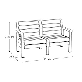 Foto 7 | Juego Set Sala 4 Puestos Mesa Sillones Sofá Plástico Ideal Interior O Exterior Rimax
