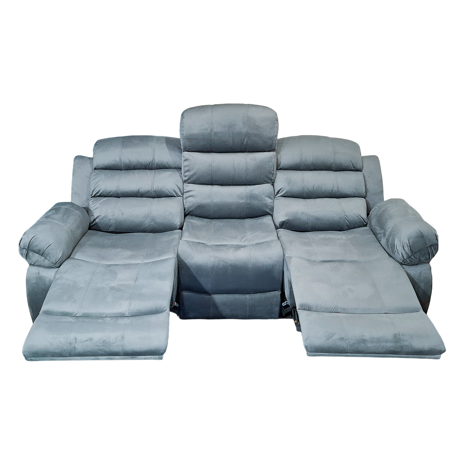 Foto 2 | Sala Modular De 3 Plazas Reclinable Gris 3-2-1 Con 6 Plazas Tela Velvet Sephir Bossa