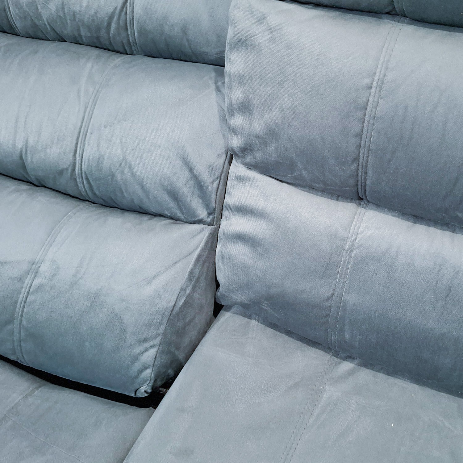 Foto 7 | Sala Modular De 3 Plazas Reclinable Gris 3-2-1 Con 6 Plazas Tela Velvet Sephir Bossa