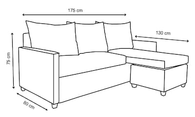 Foto 5 | Sala Esquinera Modular El Bazar Store Vancouver Gris Oxford 175x130 Cm Sofa Lado Derecho Ó Izquierdo Económica Tela