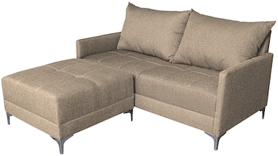 Foto 2 | Sala Esquinera Modular El Bazar Store Montana Beige 170x155 Cm Tela Lino Nacional Love Seat Y Taburete