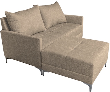 Foto 5 | Sala Esquinera Modular El Bazar Store Montana Beige 170x155 Cm Tela Lino Nacional Love Seat Y Taburete